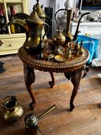 Syrisch tafeltje met Birmaans koper, Ophalen of Verzenden, Koper