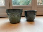 Grote, luxe, glazed keramieken bloempotten, Tuin en Terras, Bloempotten, Rond, Zo goed als nieuw, Minder dan 40 cm, Tuin