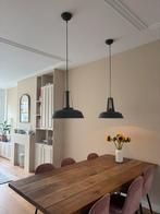 Grijze ronde metalen hanglampen, Huis en Inrichting, Lampen | Hanglampen, Ophalen of Verzenden, Gebruikt, Metaal, Minder dan 50 cm