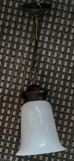 Opaline Franse hanglamp jaren 1950, Antiek en Kunst, Ophalen of Verzenden