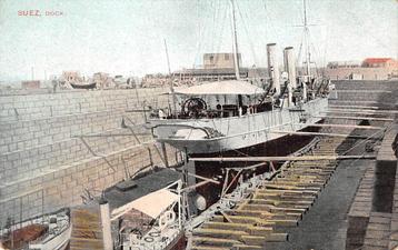 Suez Egypte Stoomboot Archimede op het droogdok Afrika beschikbaar voor biedingen