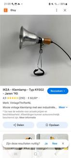 vintage ikea klemlamp klemspot nachtlamp bedlampje, Huis en Inrichting, Ophalen of Verzenden, Gebruikt, Hout