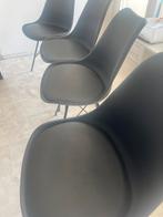 4 Eetstoelen JYSK, Huis en Inrichting, Ophalen, Kunststof, Gebruikt, Zwart