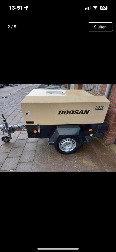 Doosan 7/41, Doe-het-zelf en Verbouw, Compressors, Zo goed als nieuw, Verzenden