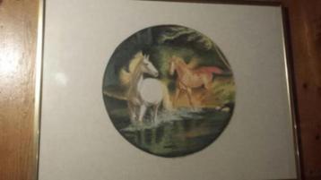 pastel krijt gravure paarden prachtig!! beschikbaar voor biedingen