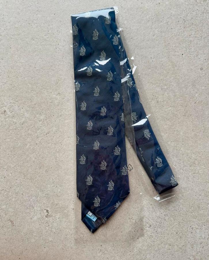 Nieuw! Marineblauw geweven 100% zijde stropdas, Kleding | Heren, Stropdassen, Nieuw, Met patroon, Blauw, Ophalen of Verzenden