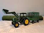 John Deere Tractor met Voorlader & Wagen - ERTL 1:16, Overige merken, Gebruikt, Auto, 1:32 tot 1:50