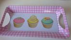 dienblad creative tops cupcakes cupcake roze + onderzetters, Kunststof, Gebruikt, Rechthoekig, Ophalen of Verzenden
