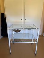 Verbandwagen trolley tafel medisch retro vintage industrieel, Antiek en Kunst, Antiek | Emaille, Ophalen