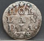 Dubbele wapenstuiver 1734 - 2 stuiver 1734 Holland, Zilver, Overige waardes, Vóór koninkrijk, Losse munt