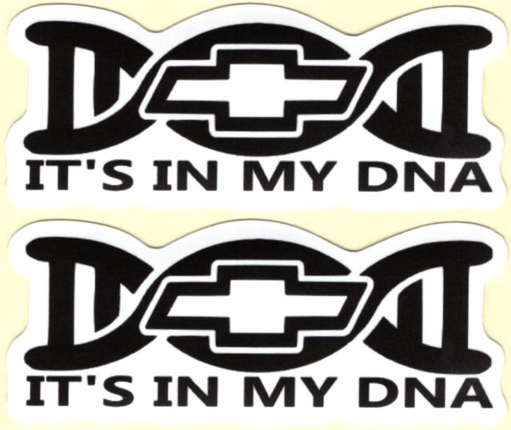 Chevrolet my DNA sticker set #10, Auto diversen, Autostickers, Ophalen of Verzenden