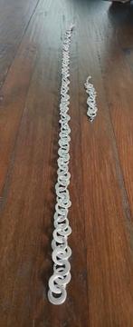 design schakel ceintuur collier armband mat zilverkleur, Kleding | Dames, Riemen en Ceinturen, Minder dan 3 cm, Overige kleuren