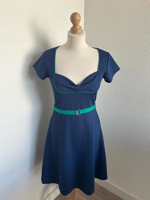 Zoe Loveborn maat 40 blauwe retro jurk, Kleding | Dames, Jurken, Zo goed als nieuw, Maat 38/40 (M), Blauw, Knielengte, Ophalen of Verzenden