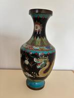 Chinese drakenvaas, Cloissoné vaas. Vijf klauwendraak, Ophalen of Verzenden