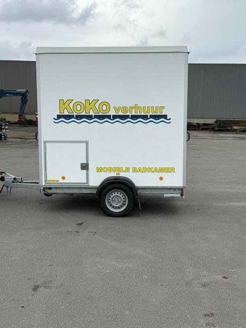 te koop: luxe mobiele badkamer (met douche en toilet), Huis en Inrichting, Badkamer | Complete badkamers, Zo goed als nieuw, Met douche