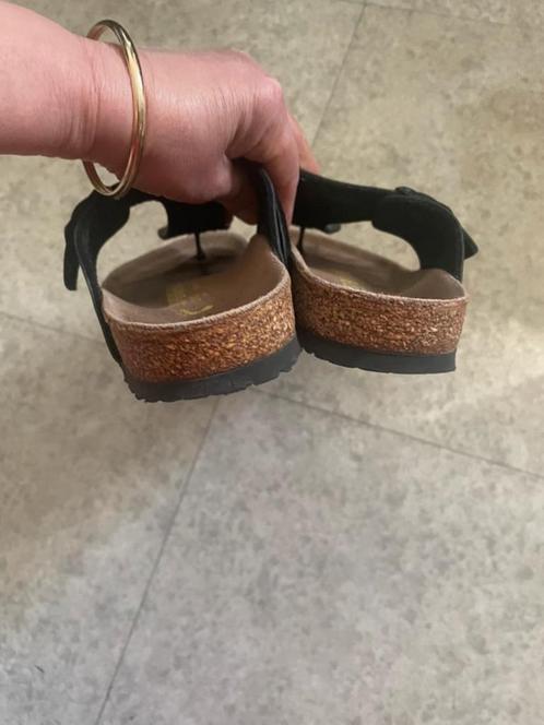 GRATIS VERZENDEN ZWARTE LEREN BORIS BIRKENSTOCK SLIPPERS 37, Kleding | Dames, Schoenen, Zo goed als nieuw, Slippers, Zwart, Verzenden