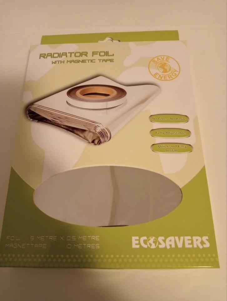 Radiatorfolie met magnetische tape - Ecosavers, Doe-het-zelf en Verbouw, Isolatie en Afdichting, Nieuw, Muurisolatie, Overige materialen