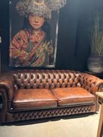 Engelse Chesterfield Springvale Bank Antiekbruin Leer, Huis en Inrichting, Banken | Bankstellen, Ophalen, Engeland, Engels Klassiek