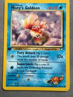 Misty’s goldeen 1st editie, Hobby en Vrije tijd, Verzamelkaartspellen | Pokémon, Ophalen of Verzenden, Zo goed als nieuw, Losse kaart
