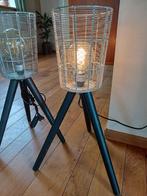 2x Zijlstra Design Lampen - lamp industriële strak hout, Ophalen of Verzenden