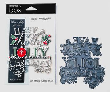 Nieuw GROTE snijmal Have Jolly Christmas Kerst Memory Box beschikbaar voor biedingen