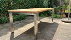 Design tafel eiken/rvs, Ophalen, Gebruikt
