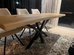 Boomstam eettafel 2 meter, Huis en Inrichting, Tafels | Eettafels, Ophalen, 200 cm of meer, 50 tot 100 cm, Zo goed als nieuw