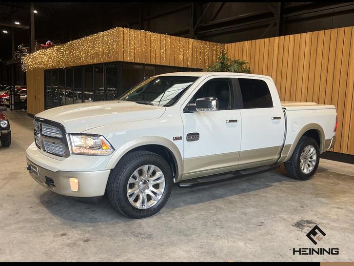 Dodge Ram 1500 5.7 V8 4x4 Crew Cab 5'7 Longhorn Pearl White, Auto's, Dodge, Bedrijf, Te koop, RAM 1500, 4x4, ABS, Achteruitrijcamera