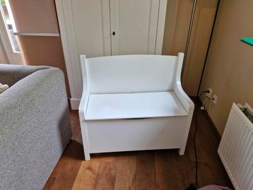 Witte houten klepbank / kinderbank *Gratis ophalen!!* beschikbaar voor biedingen