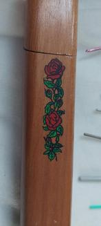 Brocante houten haaknaalden/NAALDEN-KOKER met 18 haaknaalden, Antiek en Kunst, Ophalen of Verzenden