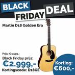 Martin D-18 Golden Era, Muziek en Instrumenten, Ophalen of Verzenden, Nieuw, Western- of Steelstringgitaar, Met koffer