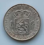 Zilveren Gulden Willem III  1865, 1 gulden, Koning Willem III, Verzenden, Zilver