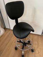 Zwarte verstelbare zadelkruk, Huis en Inrichting, Ophalen, In hoogte verstelbaar, Zo goed als nieuw