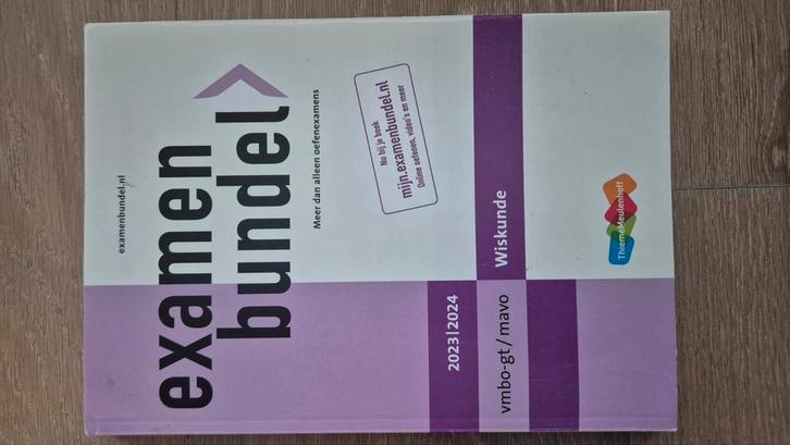 vmbo-gt/mavo examenbundel Wiskunde 2023/2024, Boeken, Schoolboeken, Zo goed als nieuw, Nederlands, VMBO, Ophalen of Verzenden