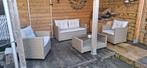 Mooie 4 persoons tuinset met tafel., Tuin en Terras, Ophalen, 4 zitplaatsen, Kunststof, Zo goed als nieuw