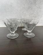 Vintage ijscoupe set glas, Antiek en Kunst, Ophalen of Verzenden