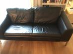 Montel zwart leren bank, Ophalen, Gebruikt, Overige maten, Rechte bank