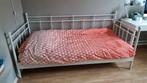 Spijlenbed bedbank bed 90x200 wit metaal, Huis en Inrichting, Slaapkamer | Bedden, Ophalen, 90 cm, Eenpersoons, Wit