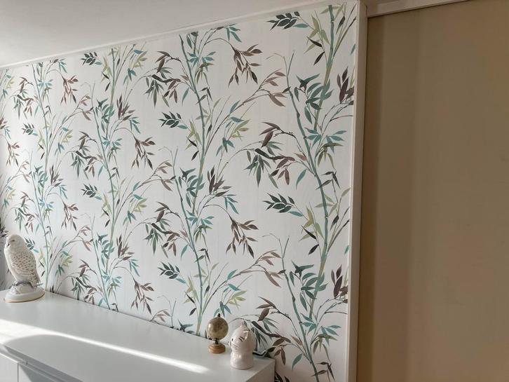 Behangrollen met bamboe motief, Huis en Inrichting, Stoffering | Behang, Wit, 10 tot 25 m², Ophalen of Verzenden