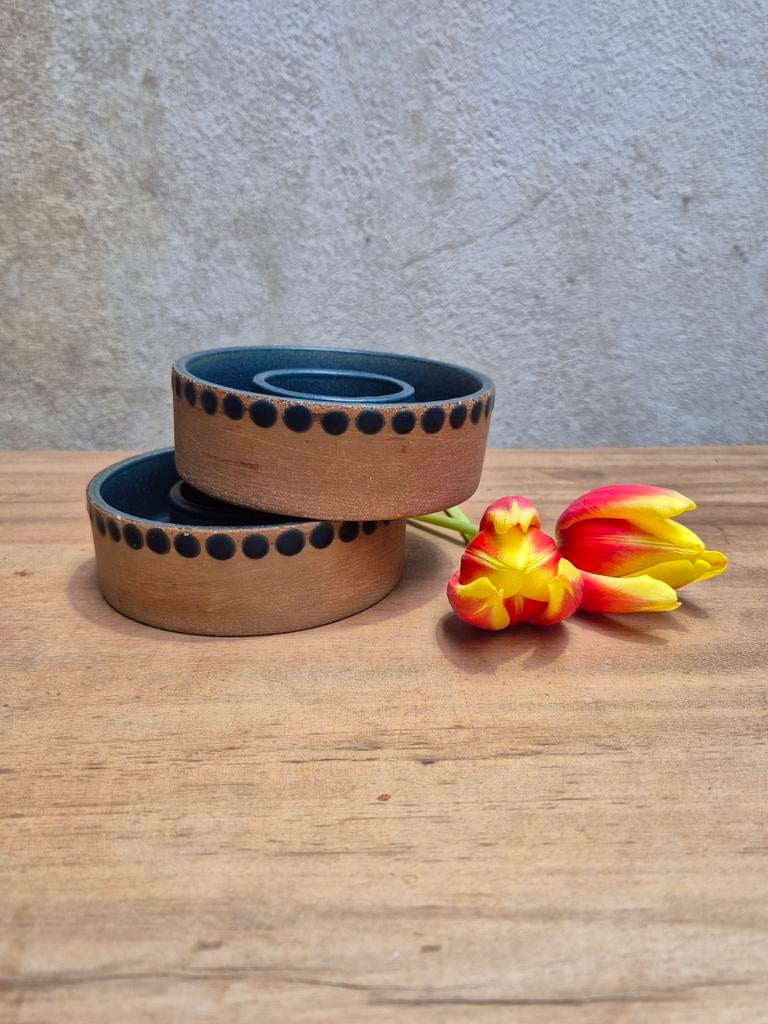 Gustavsberg Prunella keramische kandelaars., Antiek en Kunst, Ophalen of Verzenden