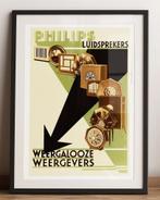 PHILIPS Luidsprekers radio Vintage Reclame poster, Verzamelen, Merken en Reclamevoorwerpen, Verzenden, Nieuw, Overige typen