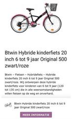 Btwin hybride kinderfiets 20 inch 6 tot 9 jaar Original 500, Versnellingen, Btwin, Zo goed als nieuw, 20 inch