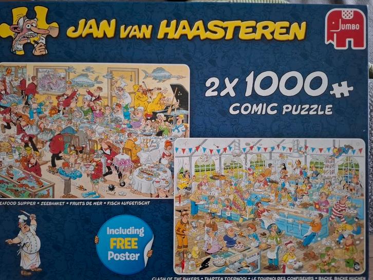 Diverse Jan van Haasteren puzzels COMPLEET 1000&1500, Hobby en Vrije tijd, Denksport en Puzzels, Zo goed als nieuw, 500 t/m 1500 stukjes