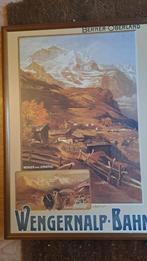 Poster Wengernalp bahn, Verzamelen, Spoorwegen en Tramwegen, Ophalen of Verzenden, Trein, Kaart of Prent