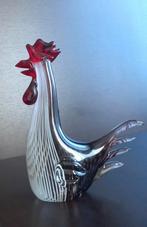 Glass Figure Haan Murano Style Rooster Black and White, Ophalen of Verzenden