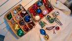 33 bonte glazen vintage kerstballen, Ophalen of Verzenden, Zo goed als nieuw