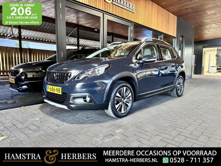 Peugeot 2008 1.2 PureTech Allure donkergrijs automaat, Auto's, Peugeot, Bedrijf, Te koop, ABS, Airbags, Airconditioning, Alarm