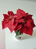 nieuw kerstster rood met bloempot bloem pot wit kunstbloem, Diversen, Kerst, Ophalen, Nieuw