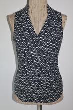 JAPAN TKY Mooie travelstof blouse top maat 36 / S, Japan Tky, Zwart, JapanTky.nl, Ophalen of Verzenden