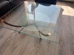 Glazen Salontafel 92x92cm, Huis en Inrichting, Ophalen, Gebruikt, 100 tot 150 cm, Vierkant